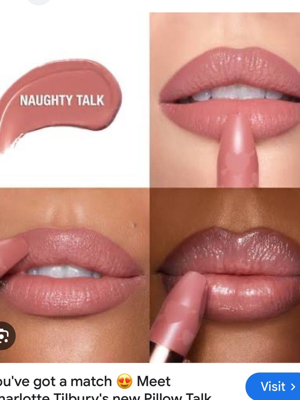 Charlotte Tilbury Naughty Talk pillow talk love effect lipstick